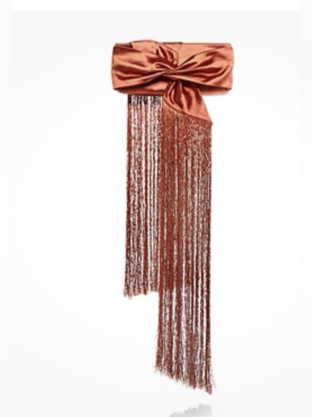 CULT GAIA Banu Mini Fringe Clutch in Topaz Topaz New With Tags And Dustbag